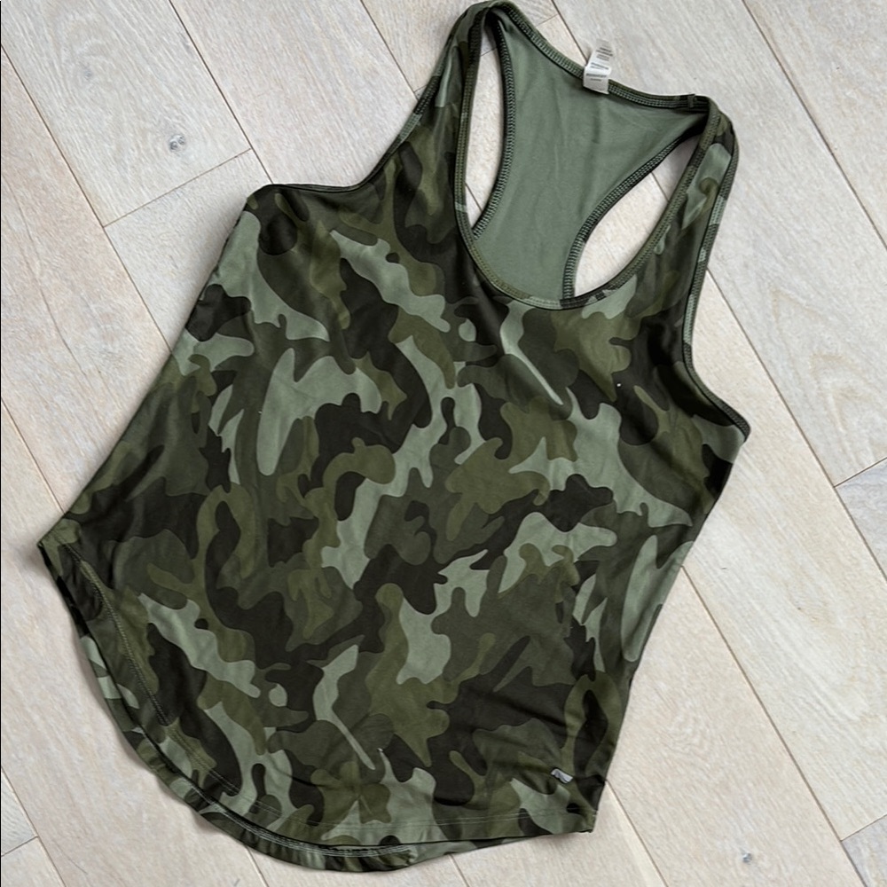 Marika Green Camouflage Sleeveless Tank Top